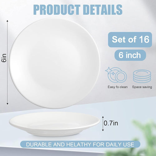 16 Pcs Porcelain Dessert Plates