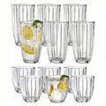 Capri 12-Piece Glassware Set – 6 Coolers (16oz) & 6 Glasses (10oz)