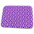 Dish Drying Mat - White Circles In Circles On Purple Pattern Patterns