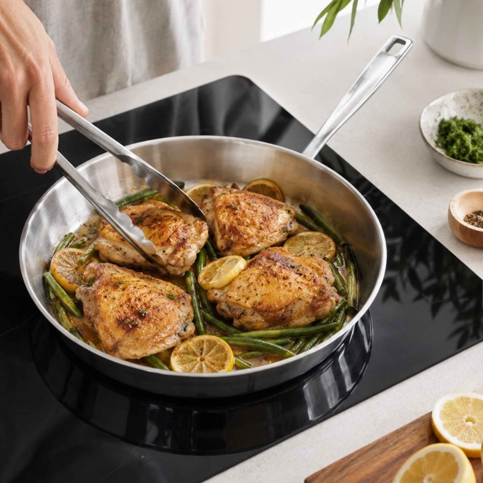 5-Ply Stainless Steel Frying Pan