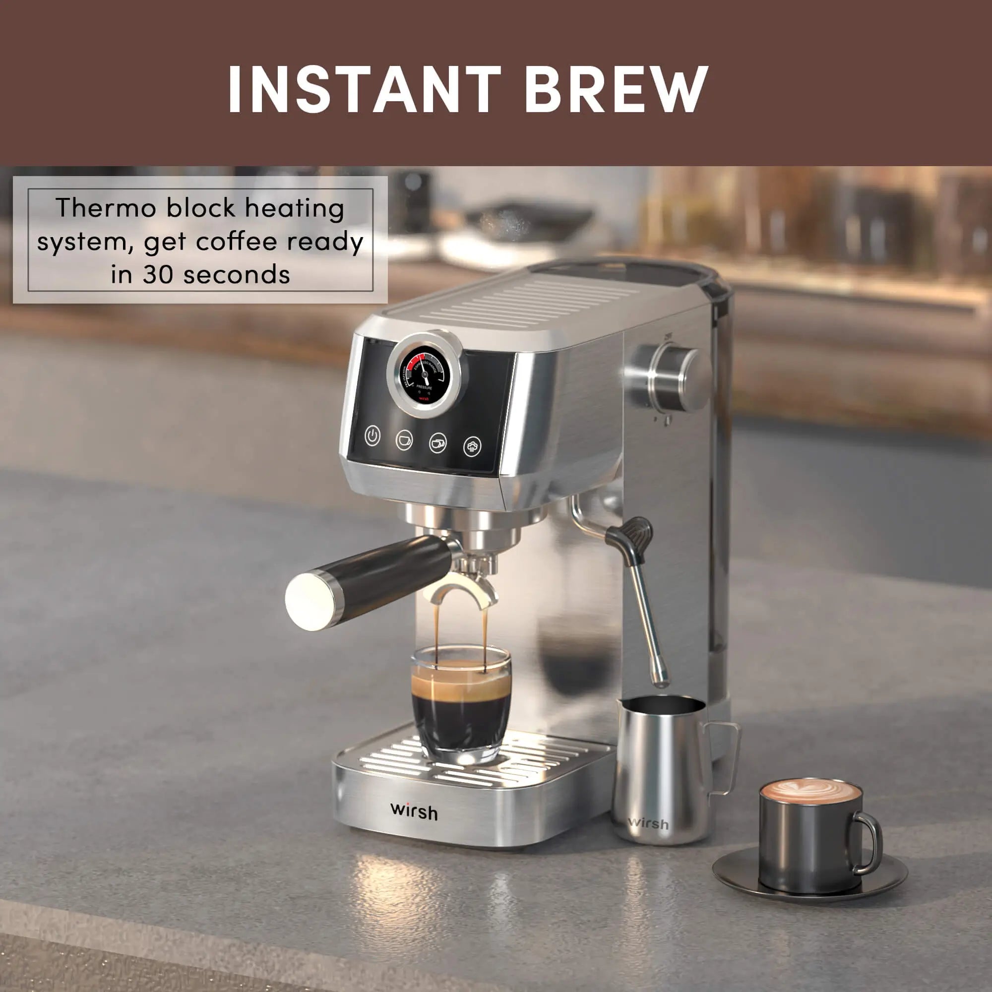 Wirsh 20 Bar Espresso Machine